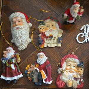 Santa Claus Holiday Ornaments Set - Multicolor